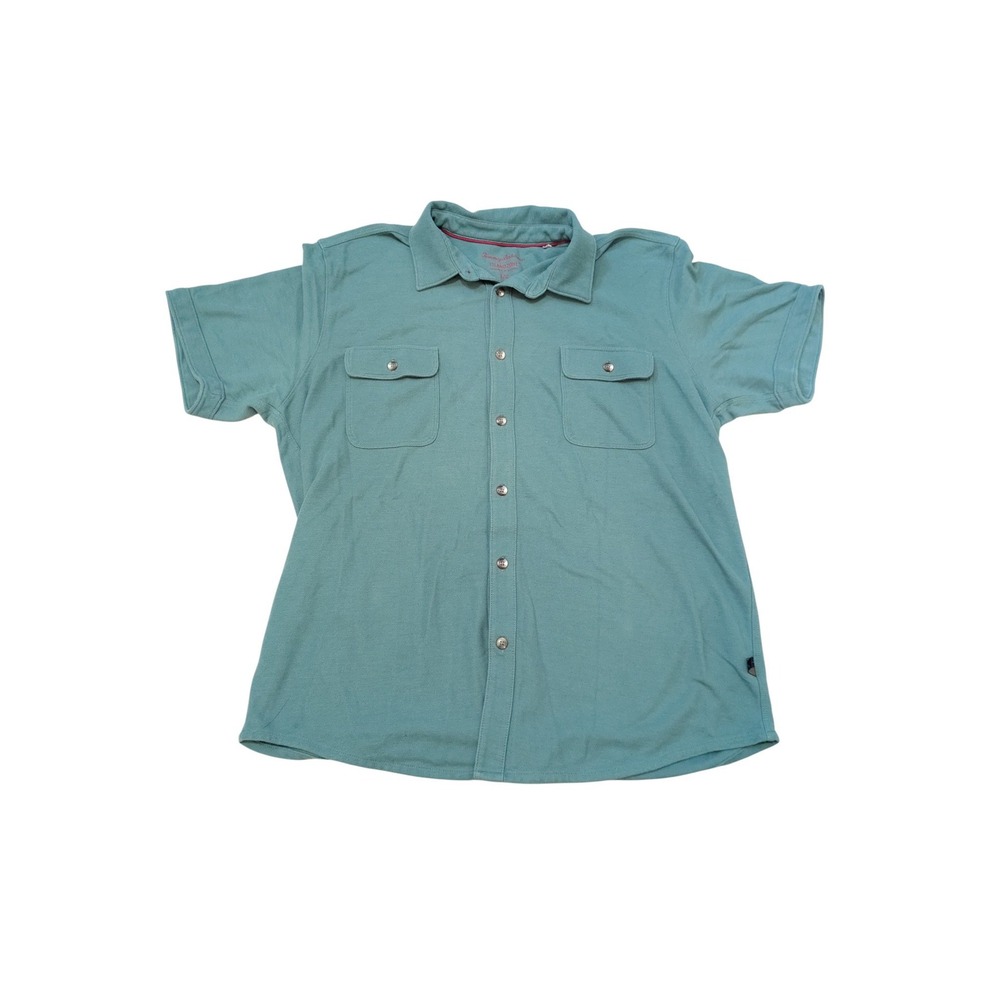 Tommy Bahama Polo Shirt‎ Mens Large Green Casual Pockets Resort Beach Travel